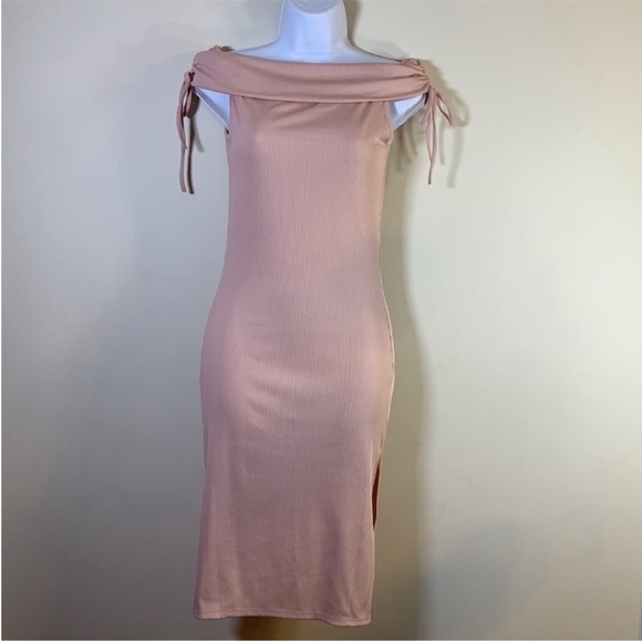 NEW! Lulus Never Enough Blush Pink Bodycon Dress. Medium. - Picture 2 of 11